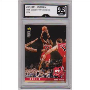 Graded Sigma Mint+ 9.5 - Michael Jordan 1995-96 Collector's Choice German #114 Card
