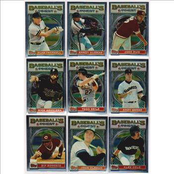 9 Different 1993 Topps Finest Cards w/ Alan Trammell + More