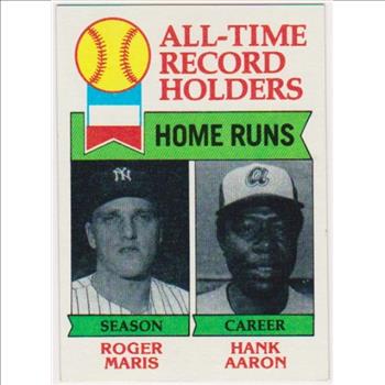 1979 Topps Roger Maris/Hank Aaron #413 Card