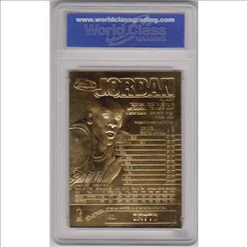 Graded Gem Mint 10 - Michael Jordan 1997 Skybox Z-Force 23 Kt Gold Card