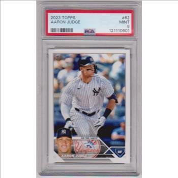 Graded PSA Mint 9 - Aaron Judge 2023 Topps #62 Card