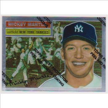 Mickey Mantle 1956 Topps #135 Commemorative Card - 1996 Topps Finest #6 of 19 Insert Card