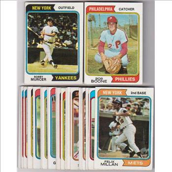 25 Different 1974 Topps Baseball Cards - Bobby Murcer + More