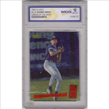 Rookie Graded Gem Mint 10 - Shawn Green 1994 Classic Cream Of The Crop #C-25 Insert Card