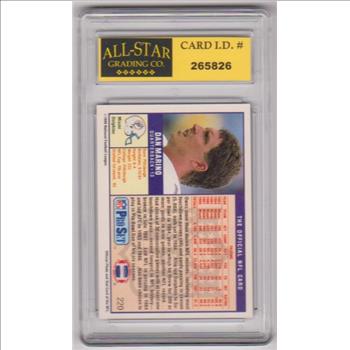 Graded 10 - Dan Marino 1989 Pro Set #220 Card