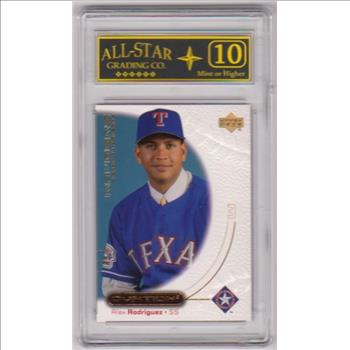 Graded 10 - Alex Rodriguez 2001 Upper Deck Ovation #15 Card