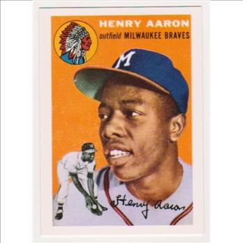 Hank Aaron 1954 Topps Rookie Reprint - 1991 Topps East Coast National Promo - Scarce