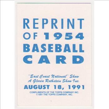 Hank Aaron 1954 Topps Rookie Reprint - 1991 Topps East Coast National Promo - Scarce