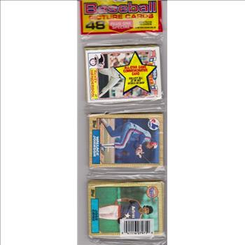 1987 Topps Baseball 49 Card Rack Pack w/ Rickey Henderson On Front