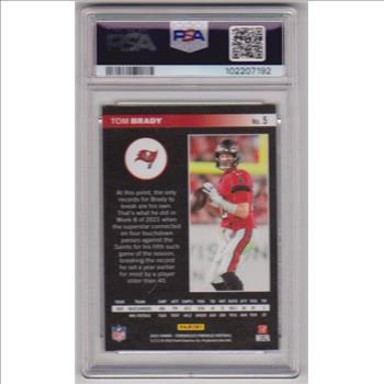 Graded PSA Mint 9 - Tom Brady 2021 Panini Chronicles Pinnacle #5 Card