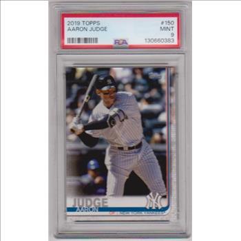 Graded PSA Mint 9 - Aaron Judge 2019 Topps #150 Card