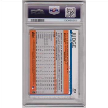 Graded PSA Mint 9 - Aaron Judge 2019 Topps #150 Card