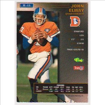 1 Of Only 725 Produced - John Elway 1995 Pro Line Series II Printers Proof Insert Card