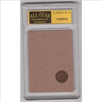 Graded 10 - Harry Vardon Authenticated Ink Puzzle Card