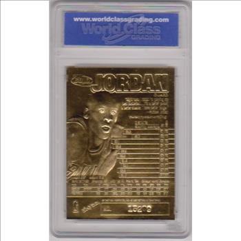 Graded Gem Mint 10 - Michael Jordan 1997 Skybox Z-Force 23 Kt Gold Card