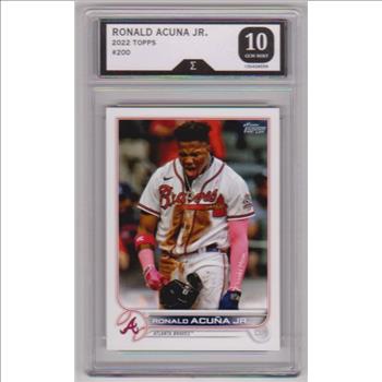 Graded Sigma Gem Mint 10 - Ronald Acuna Jr. 2022 Topps #200 Card
