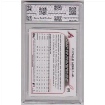 Graded Sigma Gem Mint 10 - Ronald Acuna Jr. 2022 Topps #200 Card
