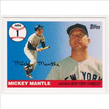 Mickey Mantle '55 Topps Style HR #1 2006 Topps #MHR1 Insert Card