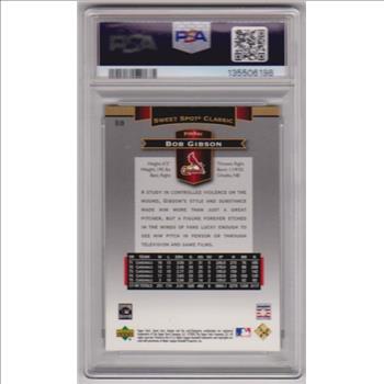 Graded PSA Gem Mint 10 - Bob Gibson 2003 Upper Deck Sweet Spot Classic #88 Card