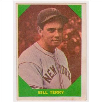 1960 Fleer Bill Terry #52 Card - HOF'er