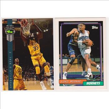 Rookies - Shaquille O'Neal 1992 Classic 4-Sport C3 #PR1 Promo + Alonzo Mourning 1992-93 Topps #393 Cards