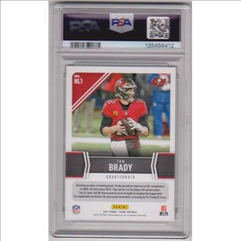Graded PSA Mint 9 - Tom Brady 2021 Score Next Level Stats #NL1 Insert Card