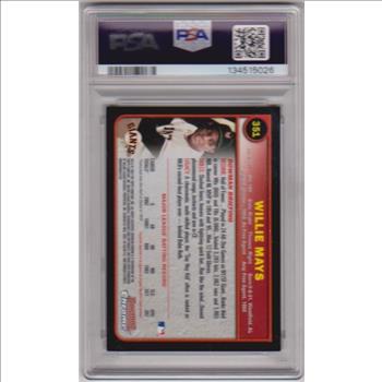 Graded PSA Mint 9 - Willie Mays 2003 Bowman Chrome #351 Card