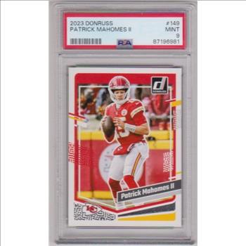 Graded PSA Mint 9 - Patrick Mahomes 2023 Donruss #149 Card