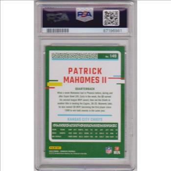 Graded PSA Mint 9 - Patrick Mahomes 2023 Donruss #149 Card