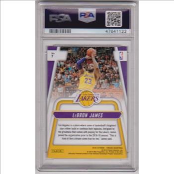 Graded PSA Mint 9 - Lebron James 2018-19 Panini Threads #7 Card