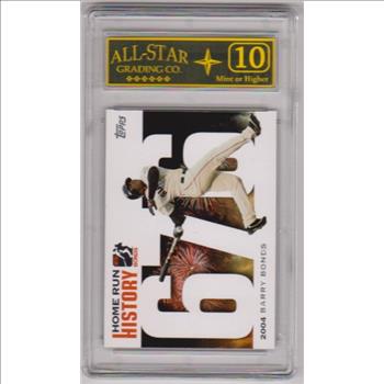 Graded 10 - Barry Bonds 2006 Topps Home Run History #BB676 Card