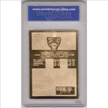 Graded Gem Mint 10 - Michael Jordan 1996-97 Fleer Feel The Game '86 Signature Series 23 Kt Gold Card