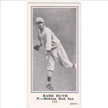 1916 M101-5 Babe Ruth Sporting News Rookie Reprint Baseball Card