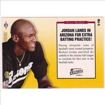 1994 Upper Deck Michael Jordan Season Highlights Jumbo #MJ-5 Card