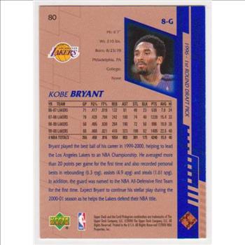 Kobe Bryant 2000-01 Upper Deck #80 Card