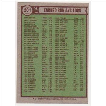 1976 Topps Tom Seaver/Randy Jones/Andy Messersmith #201 Baseball Card