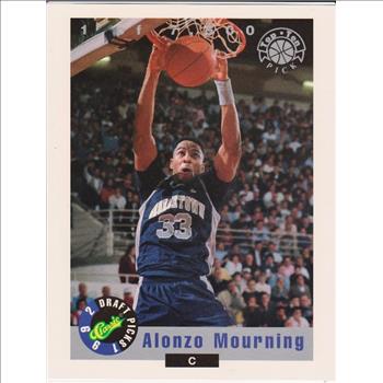 1992 Classic Alonzo Mourning LP2 8.5x11 Blowup Rookie Card - Scarce