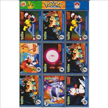 1999 Pokemon Master Trainer Collector Set Uncut 9 Card Sheet #7
