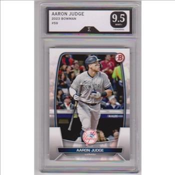 Graded Sigma Mint+ 9.5 - Aaron Judge 2023 Bowman #59 Card