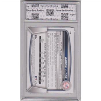 Graded Sigma Mint+ 9.5 - Aaron Judge 2023 Bowman #59 Card