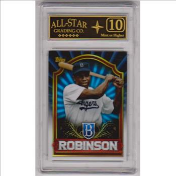 Graded 10 - Jackie Robinson 2011 Topps Value Box Chrome Refractor #MBC2 Insert Card