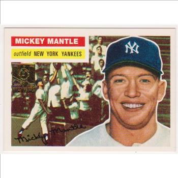 Mickey Mantle 1956 Topps #135 Commemorative Card - 1996 Topps #6 of 19 Insert Card