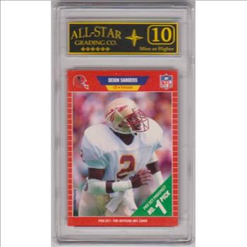 Rookie Graded 10 - Deion Sanders 1989 Pro Set #486 Card