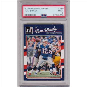 Graded PSA Mint 9 - Tom Brady 2016 Donruss #180 Card