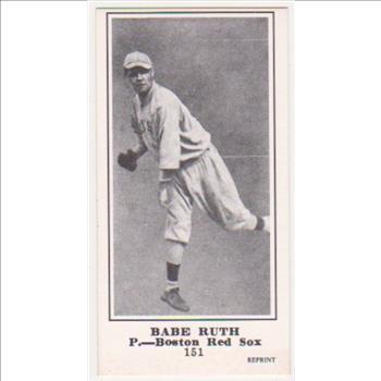 1916 M101-5 Babe Ruth Sporting News Rookie Reprint Baseball Card ...
