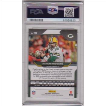 Graded PSA Mint 9 - Aaron Rodgers 2020 Panini Prizm #206 Card