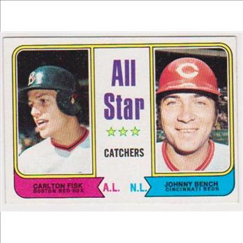 1974 Topps Carlton Fisk/Johnny Bench #331 Card - HOF'ers