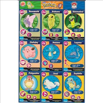 1999 Pokemon Master Trainer Collector Set Uncut 9 Card Uncut #15 Sheet