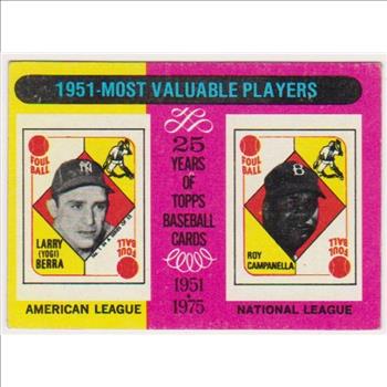 1975 Topps Yogi Berra/Roy Campanella #189 - HOF'ers