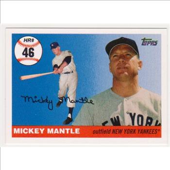 Mickey Mantle '55 Topps Style HR #46 2006 Topps #MHR46 Insert Card